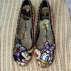 Disney Women's Minnie and Daisy Flats - Pink and Black